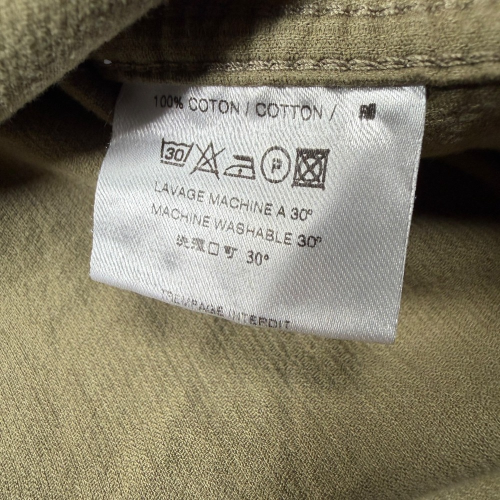 Le Mont St Michel Corduroy Olive Button Down Shirt Men's Small-Missing Buttons - Picture 8 of 12